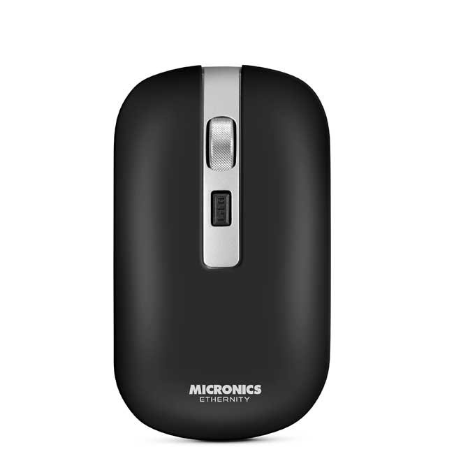 Mouse Inalámbrico Recargable Micronics Ethernity M729-3M con Bluetooth, WiFi y DPI hasta 3200