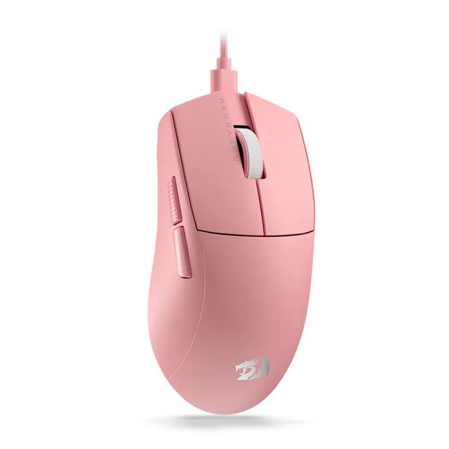 Mouse Redragon K1NG M724 Rosa – 12400 DPI, Sensor PMW3327, 5 Botones, 42g, Gamer Ergonómico