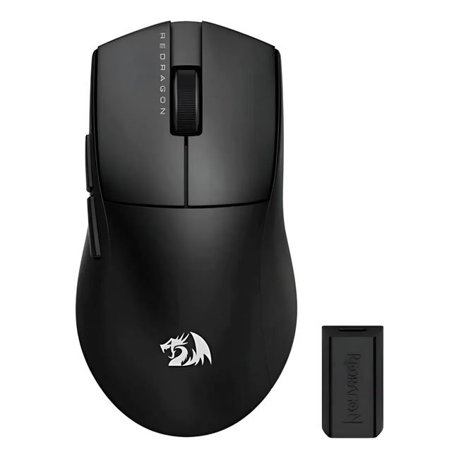 Mouse Gamer Redragon K1NG PRO Wireless BLACK 1K Hz | Sensor Pixart 3395, 26000 DPI, 49g, Sin RGB