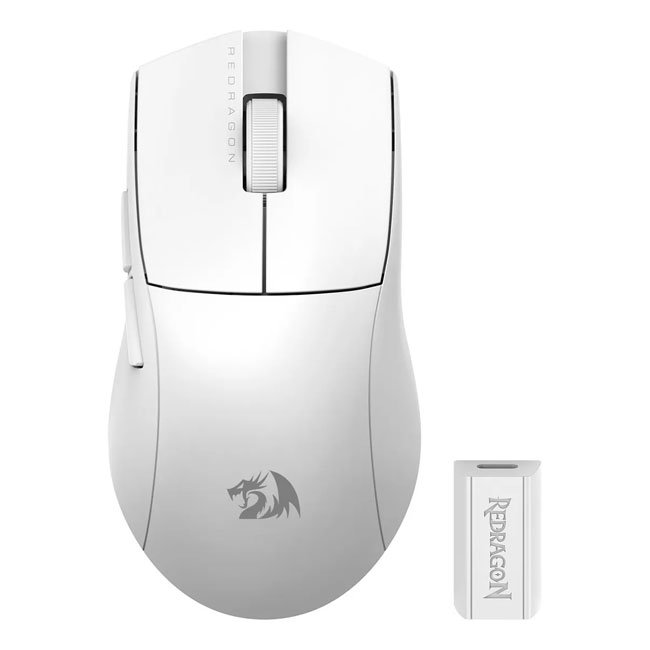 Mouse Redragon K1NG PRO Wireless WHITE – 26,000 DPI, 4K Hz, Alta Precisión Gamer