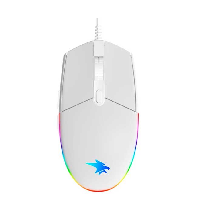 Mouse Gamer Vifrozt Viking 12800 DPI Blanco con Software RGB y Botones Programables