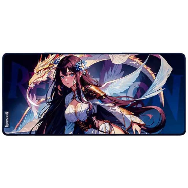 Mouse Pad Redragon AK1 L P046 tamaño grande 90x40 cm grosor 3 mm color negro y azul