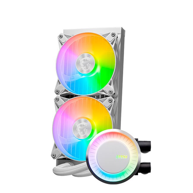 Refrigeracion líquida MSI MAG CORELIQUID E240 / Cantidad de ventiladores: 2, Color Blanco