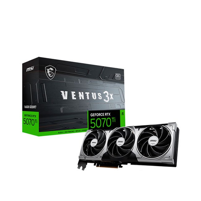 Tarjeta de Video MSI GeForce RTX 5070 Ti VENTUS 3X OC 16GB GDDR7 PCIe 5.0