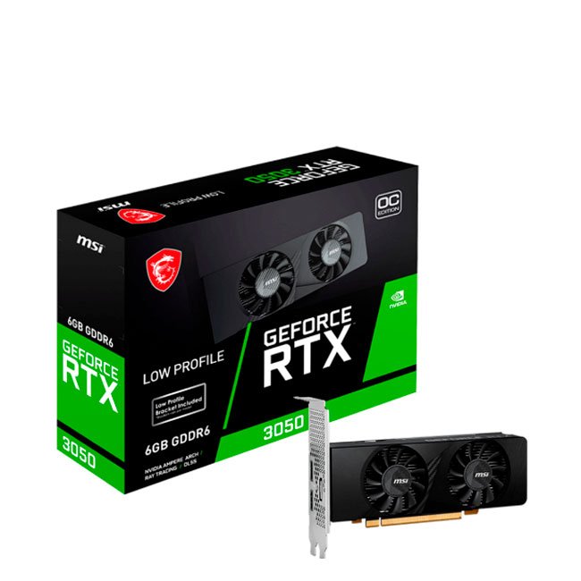 Tarjeta de Video MSI GeForce RTX 3050 LP 6G OC 6GB GDDR6 Low Profile |  Gaming