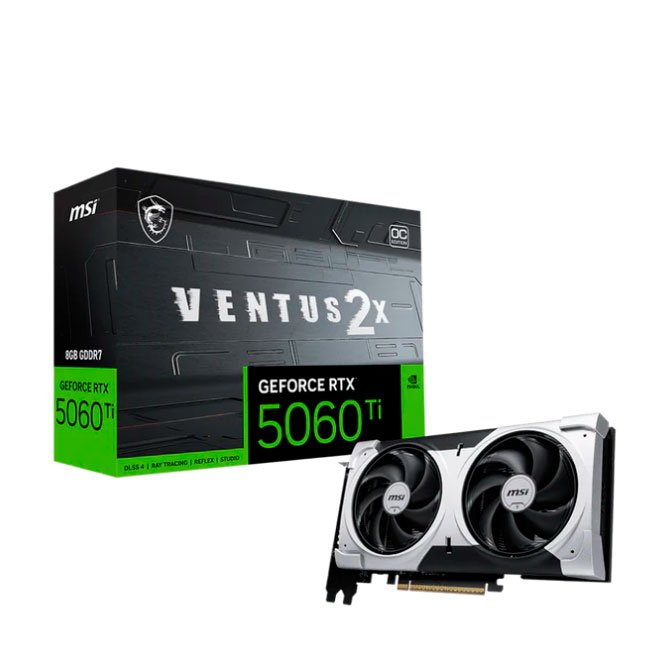 Tarjeta de Video MSI GeForce RTX 5060 VENTUS 2X OC 8GB GDDR7 | PCIe 5.0 | Doble Ventilador Gaming