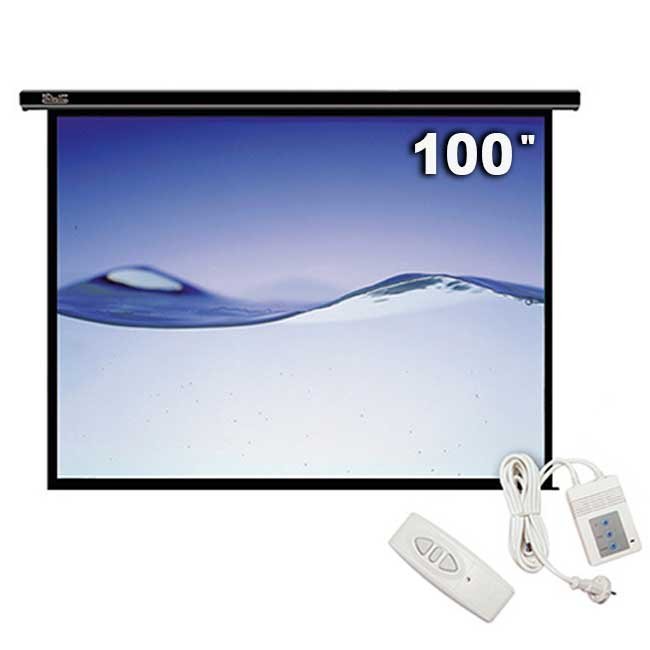 Pantalla de Proyección Motorizada Klip Xtreme KPS-502 100” 4:3 Blanco Mate para Pared y Techo