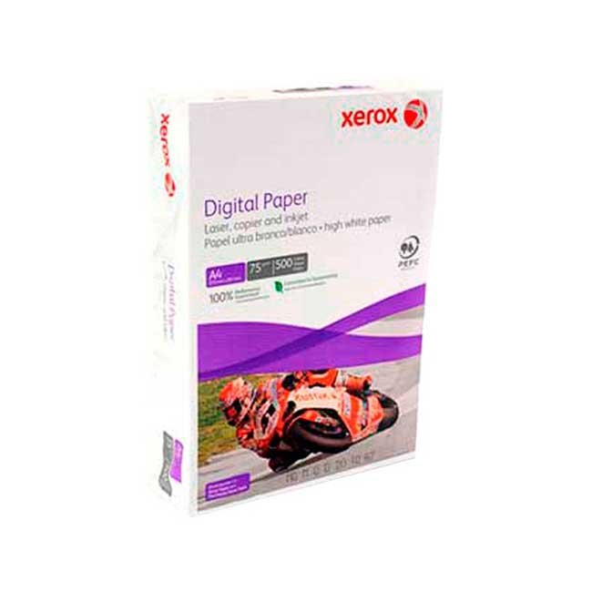 Papel Xerox A4 75g 500 hojas blanco ultra para impresoras y copiadoras - 103R01201
