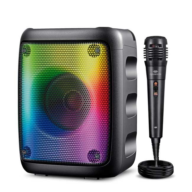 Parlante Bluetooth DYNAMIC EV5003 3" RGB Micrófono USB MicroSD FM 1500mAh Portátil