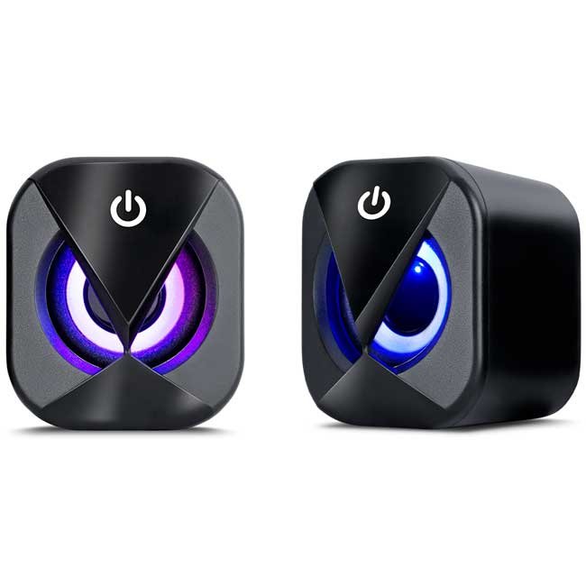 Parlantes ENKORE BRAVIO ENS300 2.0 RGB 2″ USB Jack 3.5mm Gamer