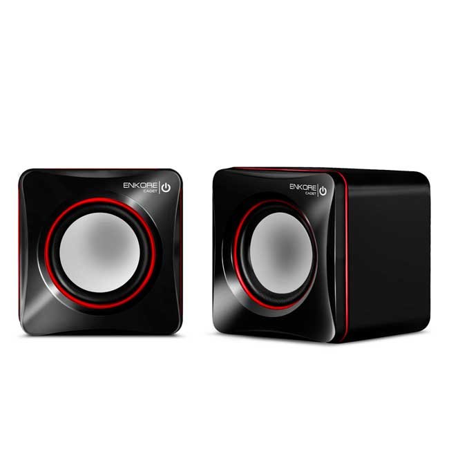 Parlante 2.0 ENKORE CADET ENK S302 USB con Jack 3.5mm y Control en Línea