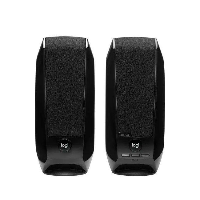 Parlante Logitech S-150 USB Negro – Parlantes Estéreo Compactos para PC con Audio USB y Control de Volumen