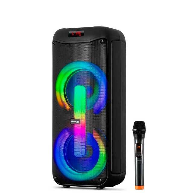 Parlante MAXTRON COLLINS MX335V Tower Speaker Bluetooth RGB TWS Micrófono FM USB