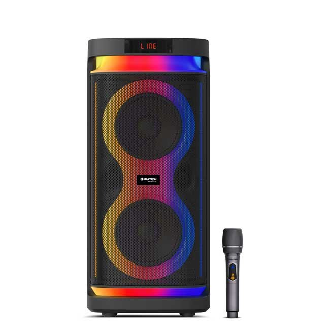 Parlante Torre MAXTRON Infinity 6 MX613d 6.5" x2 Bluetooth RGB DSP TWS con Micrófono Inalámbrico
