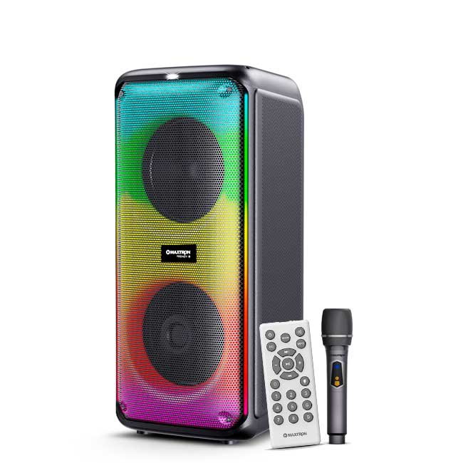 Parlante Tower MAXTRON Trendy 8 MX801 BT TWS RGB Micrófono USB SD FM