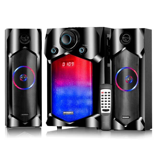 Parlante 2.1 MICRONICS Tudor MIC S7613KTV con Bluetooth, Karaoke, LED, USB, FM y Woofer 6.5"