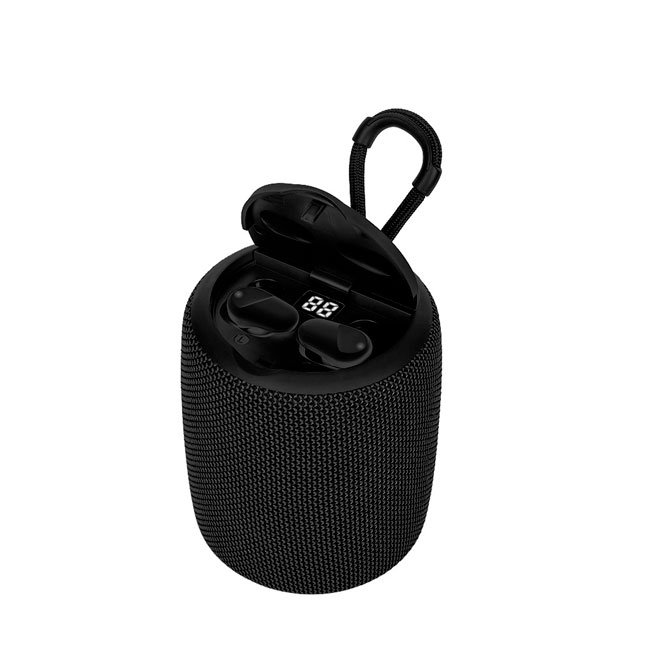 Parlante Bluetooth TEROS TE-6033N 5W con Radio FM, USB y TWS – Negro