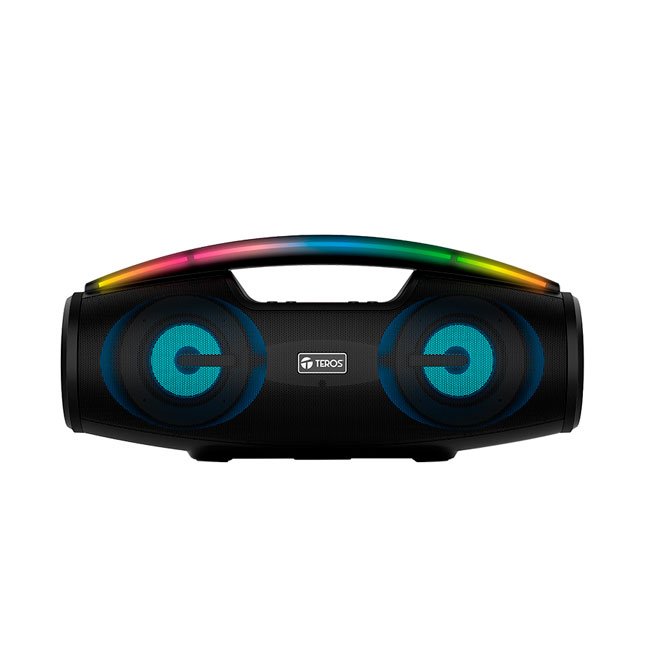 Parlante Bluetooth TEROS TE-6042N 20W con Luz LED, FM, USB, Micro SD, 3000mAh – Negro