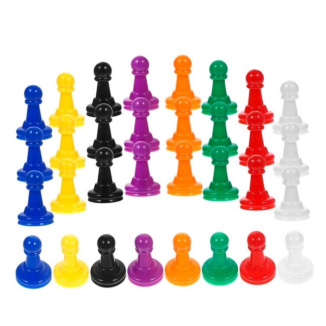 Piezas de Ajedrez de Colores con Dama Extra – Rey 9.8 cm con Peso y Base de Felpa