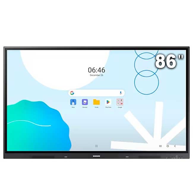 Pizarra Interactiva Samsung LH86WADWLGCXZA WAD 86” 4K UHD Touch IR 40 puntos Android 13 HDMI USB OPS
