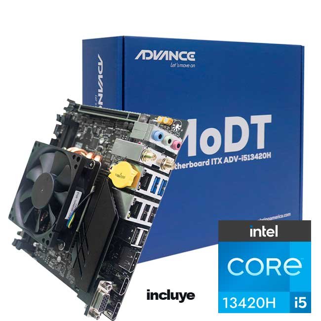 Placa Madre ADVANCE ADV-MODTI513420H MoDT, incorpora procesador Ci5-13420H, ITX