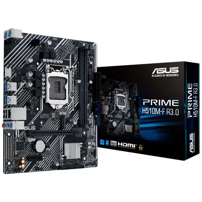 Placa Madre ASUS PRIME H510M-F R3.0 mATX LGA1200 DDR4, PCIe 4.0, M.2 32Gbps, HDMI, 1Gb LAN
