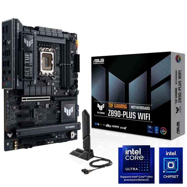 Placa Madre ASUS TUF GAMING Z890-PLUS WIFI, DDR5, LGA 1851, ATX, Wi-Fi 7, PCIe 5.0, 2.5Gb LAN