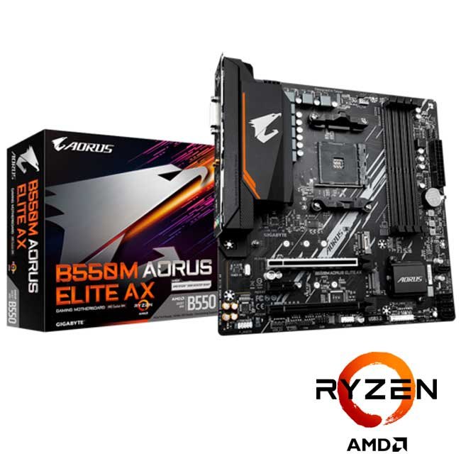 Placa Madre Gigabyte B550 AORUS ELITE AX V2 AM4 ATX WiFi 6 DDR4 AMD