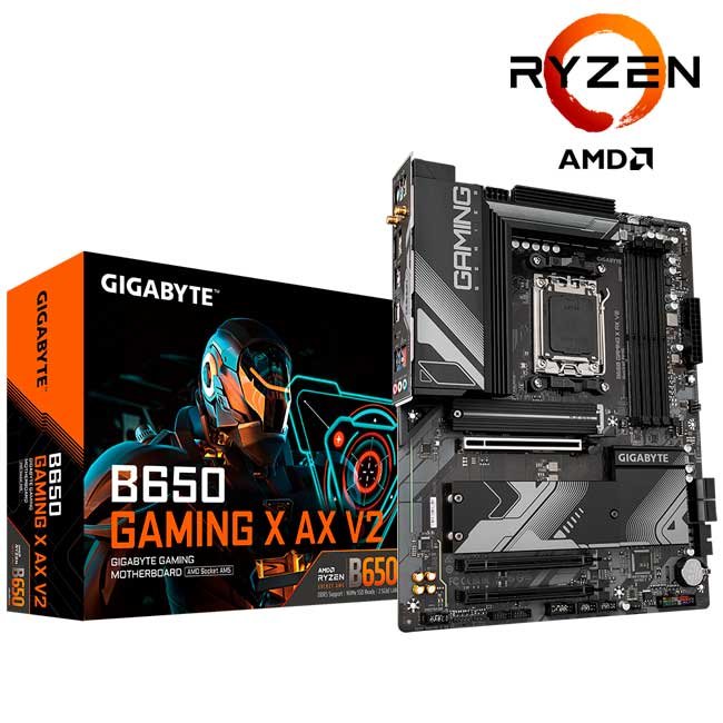 Placa Madre Gigabyte B650 GAMING X AX V2 AM5 DDR5 WiFi 6E PCIe 5.0 ATX Ryzen 7000 8000 9000