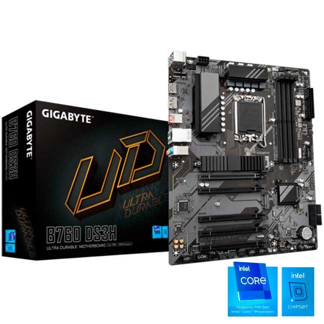 Placa Madre Gigabyte B760 DS3H DDR4 LGA 1700, RAM 5333MHz, M.2, HDMI, USB-C