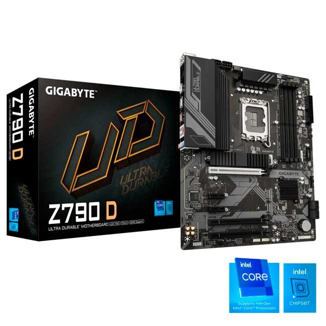 Placa Madre Gigabyte Z790 D ATX DDR5 LGA1700 14ª/13ª/12ª Gen PCIe 5.0 M.2 USB 3.2