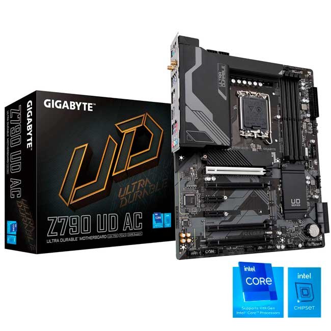 Placa Madre Gigabyte Z790 UD AC DDR5, LGA1700, ATX, Wi-Fi, Bluetooth, 192GB RAM