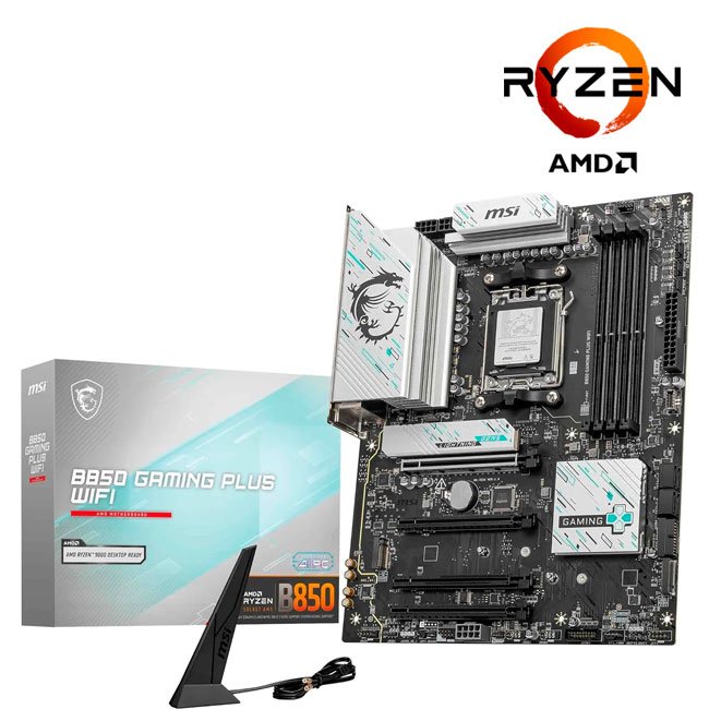 placa madre MSI B850 GAMING PLUS WIFI ATX AM5 DDR5 WiFi 7 Bluetooth 5.4 para Ryzen 9000/8000/7000
