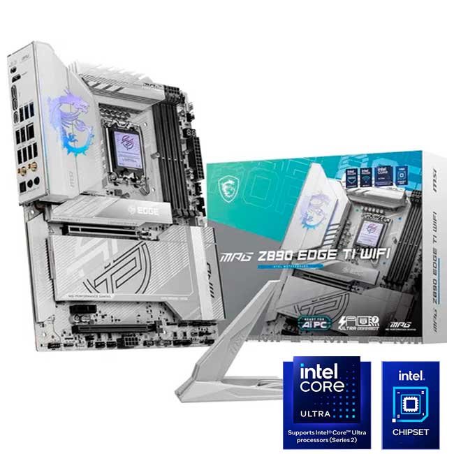 Placa Madre MSI MPG Z890 EDGE TI WIFI, LGA 1851, DDR5, Wi-Fi 7, 5 M.2, ATX, para Intel Core Ultra Series 2
