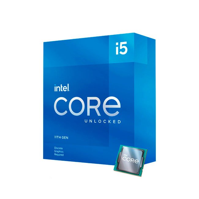 Procesador Intel Core i5-11600KF 3.90 / 4.90 GHz, 12 MB Caché L3, LGA1200, 125W, 14 nm.