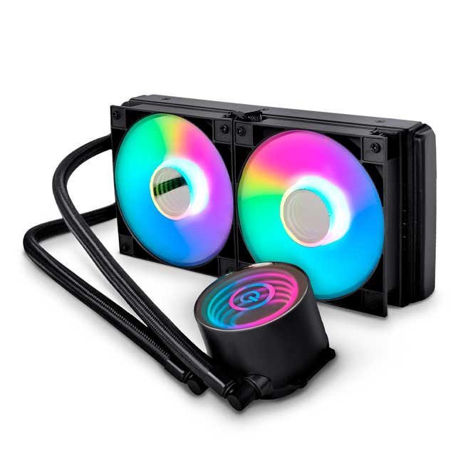 Radiador Líquido Airboom Gamer24 ARC240 ARGB 240mm con 2 Ventiladores PWM Bajo Ruido