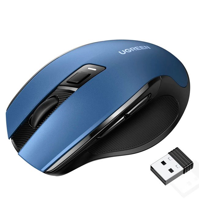 mouse Ergonómico Inalámbrico Ugreen MU006 Azul 4000 DPI 2.4GHz & Bluetooth
