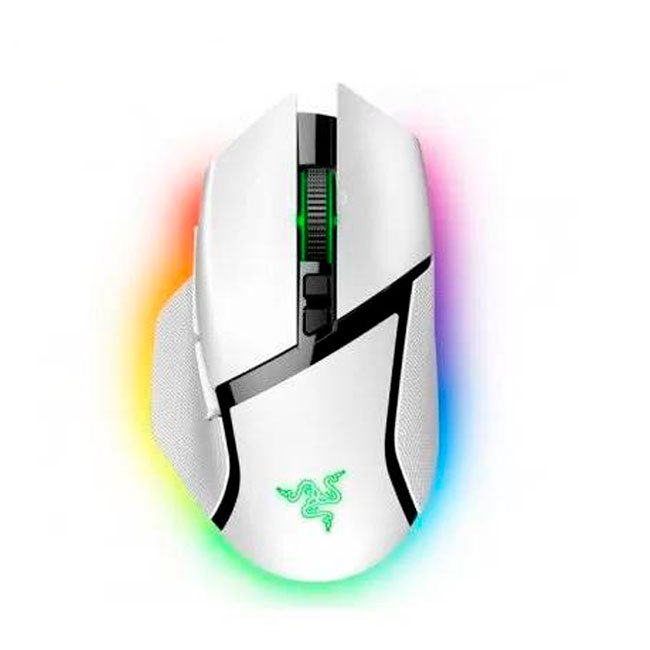 Mouse Gamer Razer Basilisk V3 Pro Blanco – 35K DPI, RGB Chroma, Inalámbrico, 210h Batería