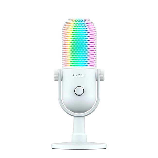 Razer Seiren V3 Chroma Micrófono Profesional USB con Iluminación RGB, blanco