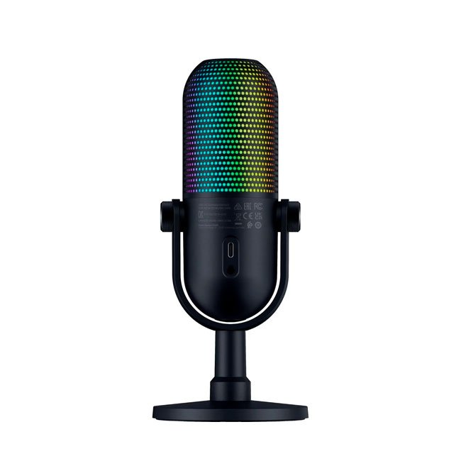 Micrófono Razer Seiren V3 Chroma USB Supercardioide con RGB y Sensor Touch para Streaming