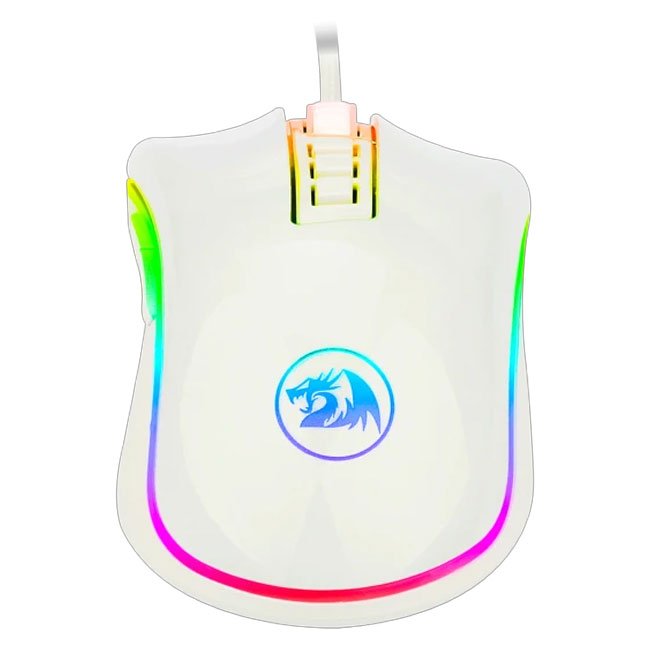 Mouse Redragon COBRA M711W Blanco – 10,000 DPI, RGB, 8 Botones Programables