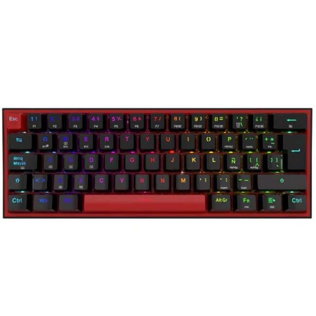 Teclado Mecánico Redragon FIZZ PRO Wireless K616-RGB-B 60% Español Negro RGB