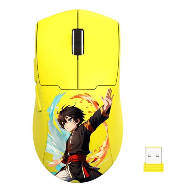 Mouse Redragon K1NG MAX M918AKB-PRO ANIME – 26000 DPI, Sensor Pixart 3395, 49g, 3 Modos de Conexión