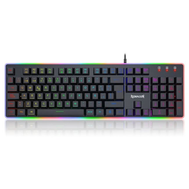 Redragon K509RGB-SP Dyaus - Teclado Gamer en Español con Iluminación RGB y Teclas Anti-Ghosting