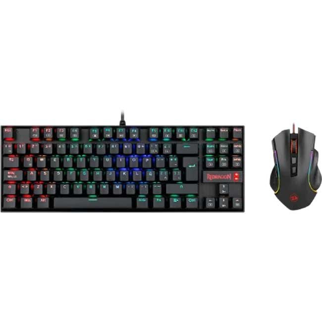 Combo Redragon K552RGB-BA-SP 2 en 1 Teclado Mecánico RGB Outemu Blue + Mouse 7200 DPI