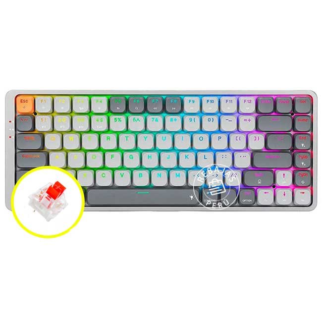 Teclado Mecánico Redragon Azure K652GG RGB-PRO 75% Low Profile Switch Rojo RGB Inglés