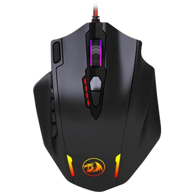 Mouse Redragon M908 IMPACT – 18 Botones, 12,400 DPI, RGB, Sensor P3327 y Pesas Ajustables