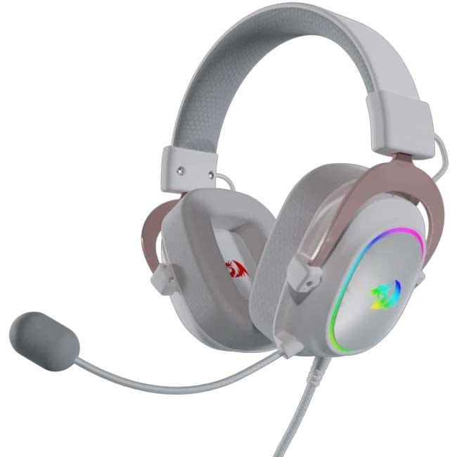 Audífonos Gamer Redragon Zeus X H510W-RGB 7.1 Virtual con Micrófono Extraíble, RGB y Estructura de Aluminio Blanco