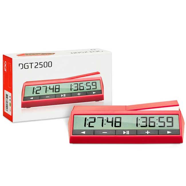 Reloj de Ajedrez Digital DGT 2500 aprobado por FIDE con pantalla clara, bajo consumo y funciones avanzadas