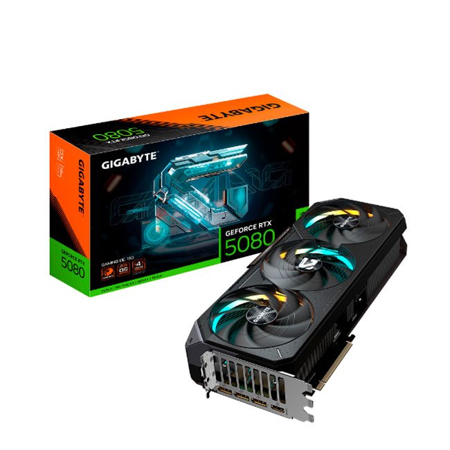 Tarjeta de Video GIGABYTE GeForce RTX 5080 GAMING OC 16G 16GB GDDR7 PCIe 5.0